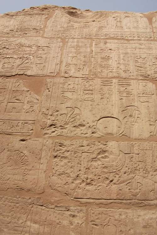 Hieroglyphics Pharaohs Egypt Luxor Karnak