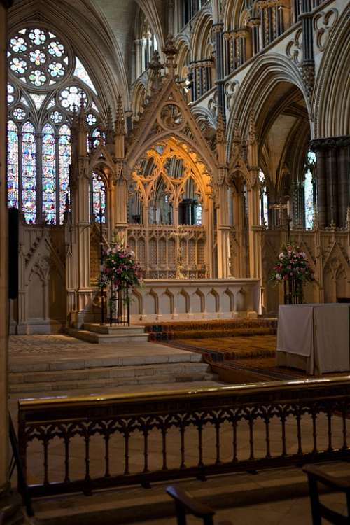 High Altar Lincoln Cathedral Carved Stone Screen