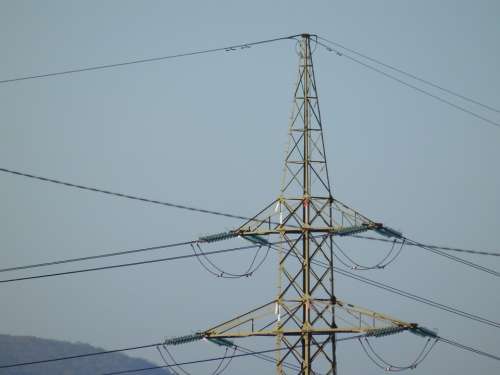 High Voltage Pylon Wire Current Aerial