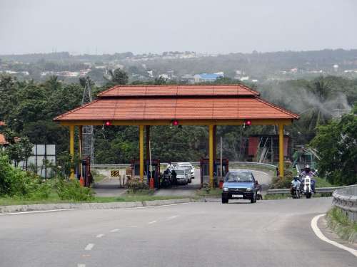 Highway Interchange Slip Road Tax Check Toll Gate