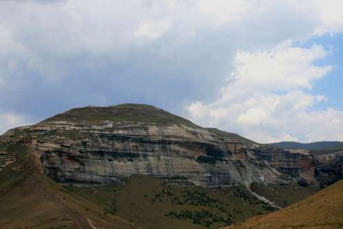 Hill Mountain Rock Mass Streaked Slopes