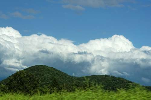 Hill Landscape Clouds