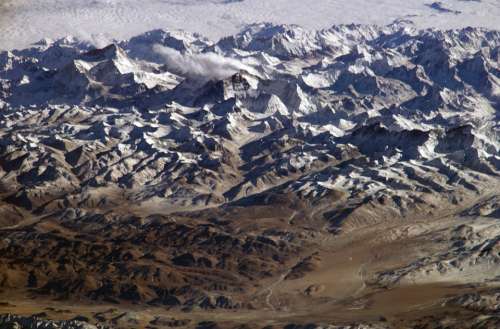 Himalayas Himalaya Mountains Aerial View