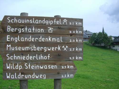 Hofsgrund Directory Wooden Slats Schauinsland