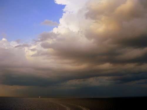 Horizon Sea Ocean Clouds Cloud Thunderstorm