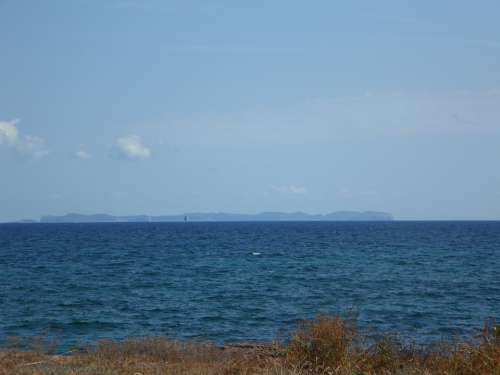 Horizon Sea Cabrera Island Land In Sight Water