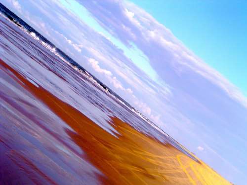 Horizon Beach Coastline Peaceful Nature Sky Ocean
