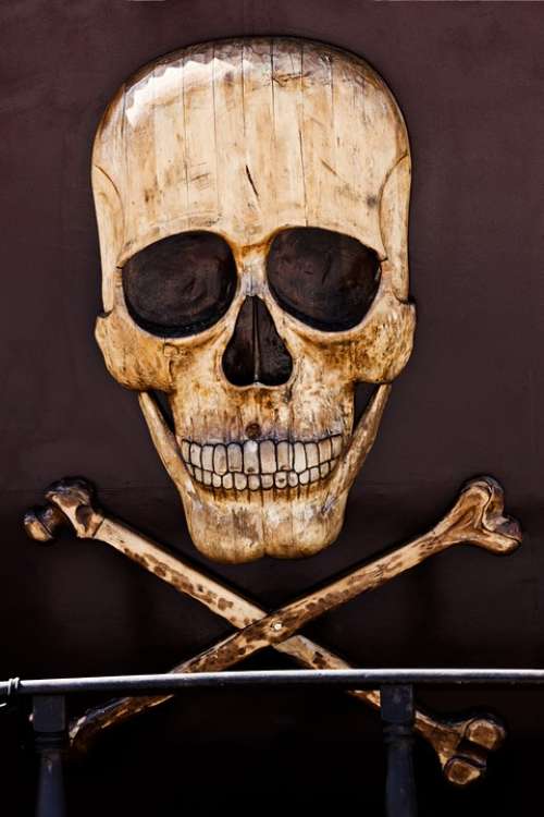 Horror Pirate Death Bone Sign Dead Skeleton Head