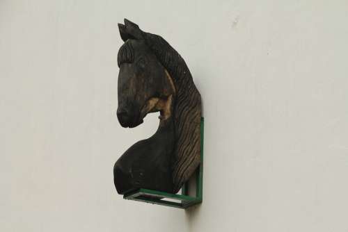 Horse Wood Statue Animal