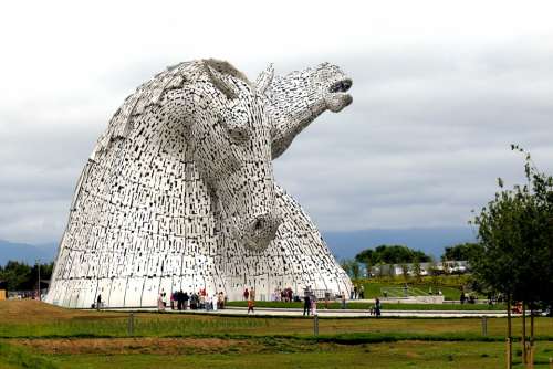 Horses Monument Scotland Kelpies Theme Park