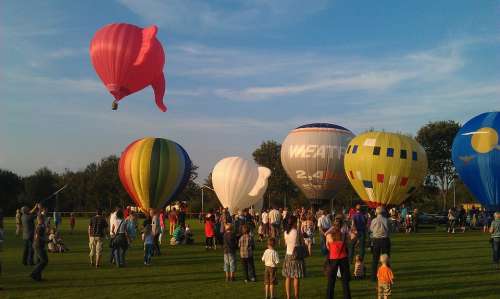 Hot Air Balloon Balloon Colorful Start Start Phase