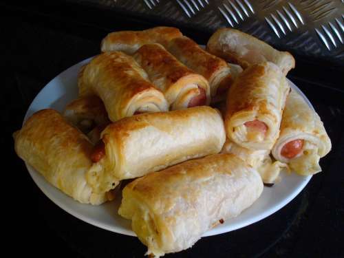 Hot Dogs Snack Sausage Puff Pastry Nutrition Food