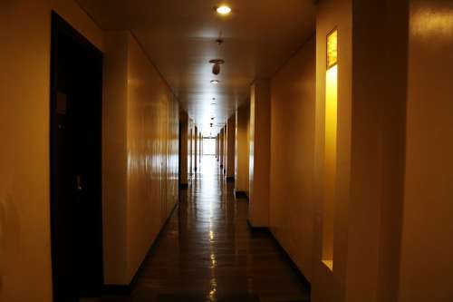 Hotel Hallway Hotel Hallway Lights Rooms Wall