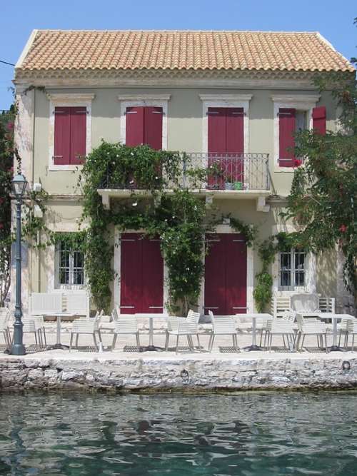 House Greece Water Holiday Sea Old City