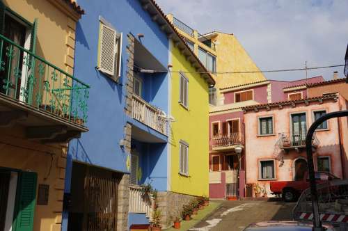 Houses Color Art Village City Colorful