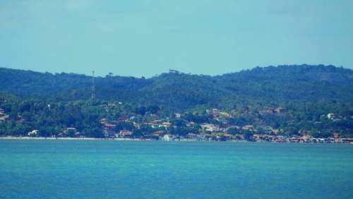 Houses Mar Costa Beach Summer Sol Sea Horizon