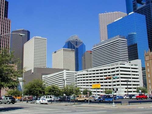 Houston Skyscrapers Houses Texas Skyscraper Facade