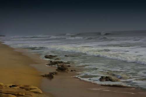 Hurricane Beach Ocean Waves Sand Seashore Water