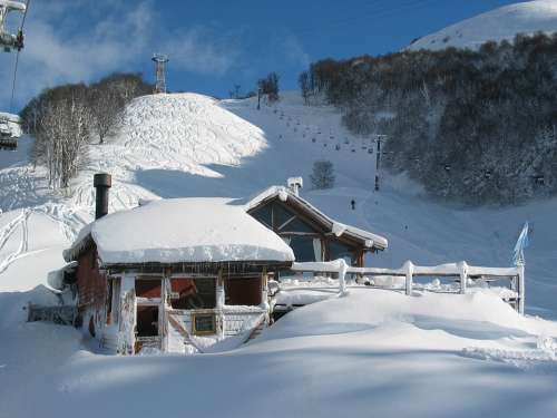 Hut Winter Snow Cold White Holiday Nature