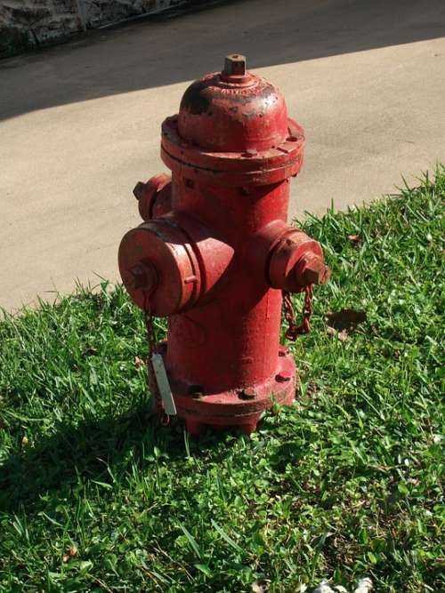 Hydrant Fire Water Supply Red Valve