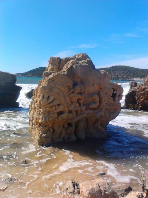 Ibiza Balearic Islands Spain Sea Rock Vacations