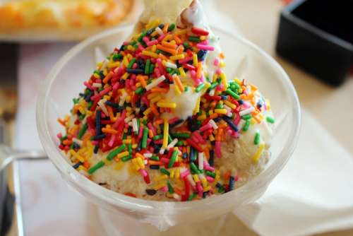 Ice Cream Candy Sprinkles Dessert Colorful Candy