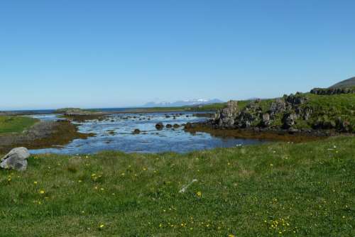 Iceland Vatnsnes Mood Nature Landscape North