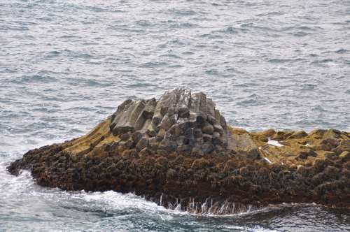Iceland Water Rock Black Stone Erosion Geology