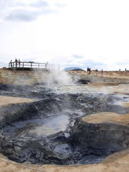 Iceland Landscape Volcano Thermal Spring