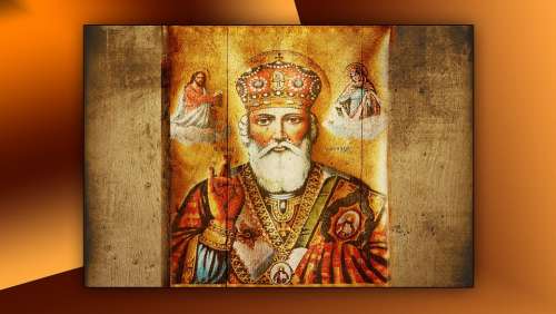 Icon Portrait Holy Christianity God Pope