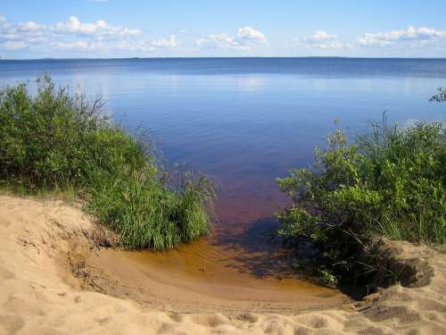 In Oulu Lake Summer Vacation Beach Landscape Photo