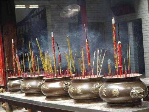 Incense Joss Asian Buddhism Smoke Religion Stick