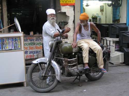 India Delhi Man On Motcycle Transport New Delhi
