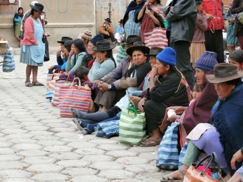 Indian Women Indio Market Bolivia
