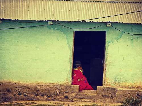 Indigenous Ecuador Village Old Dilapidated Lonely