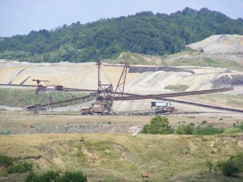 Industries Coal Mining Bench Cariera Pinoasa Gorj