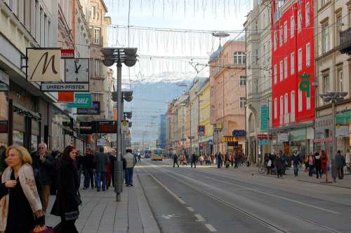 Innsbruck Streetscape People Human Austria