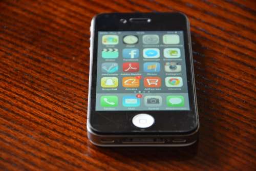 Iphone Iphone 4 Phone Black Cell Cellular Phone