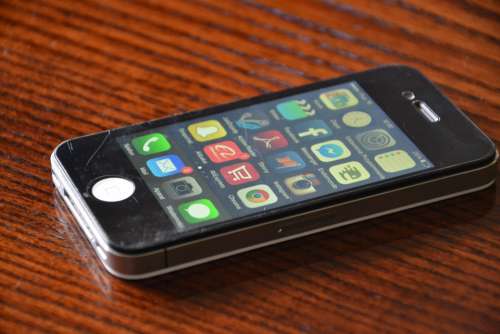 Iphone Iphone 4 Phone Black Cell Cellular Phone