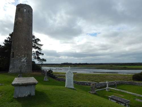 Ireland Crois Horizon Clouds Stone Landscape Sky