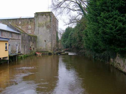 Ireland Wall Town Village Canal Channel Water