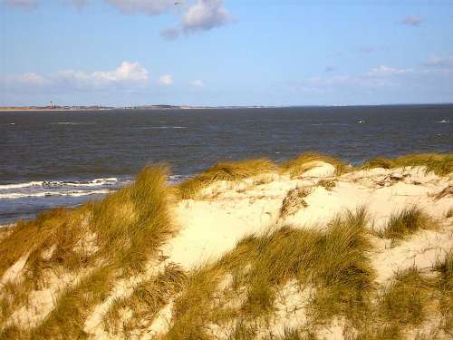 Island Sea Dunes North Sea