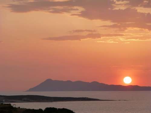 Island Greece Sea Red