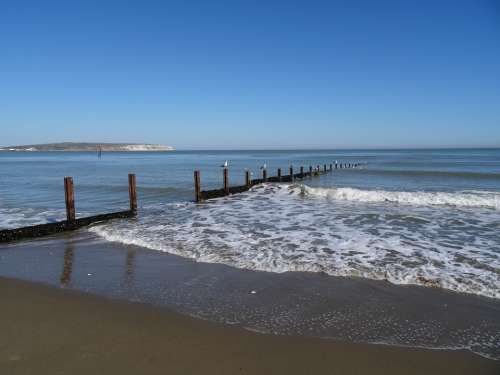 Isle Of Wight Shanklin Beach Beach Sea Waves