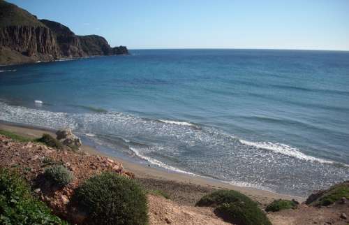 Isleta Del Moro Bay Mediterranean Spain Beach