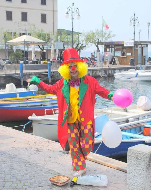 Italy Garda Limone Clown Port Limone Sul Garda