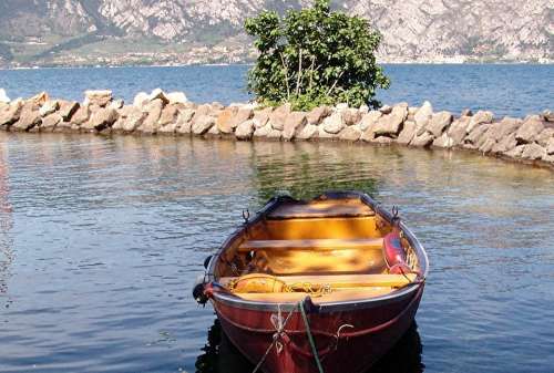 Italy Garda Boat Rowing Boat Idyll Lake