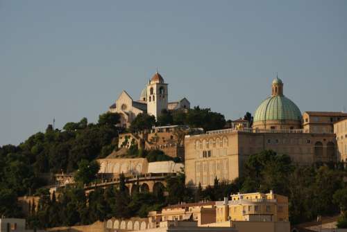 Italy Ancona Landscape Hill Church The Basilica