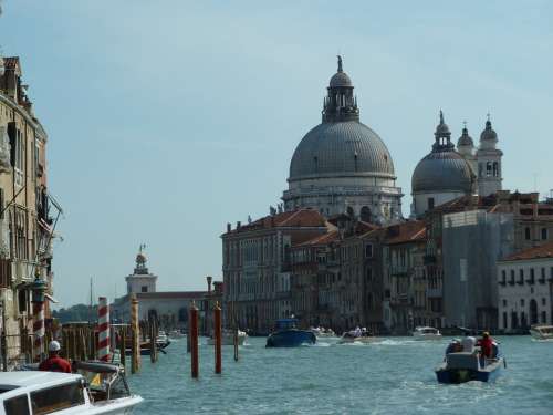 Italy Venice Gondolas Canale Grande Venezia