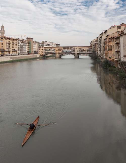 Italy River Florence Architecture Boat